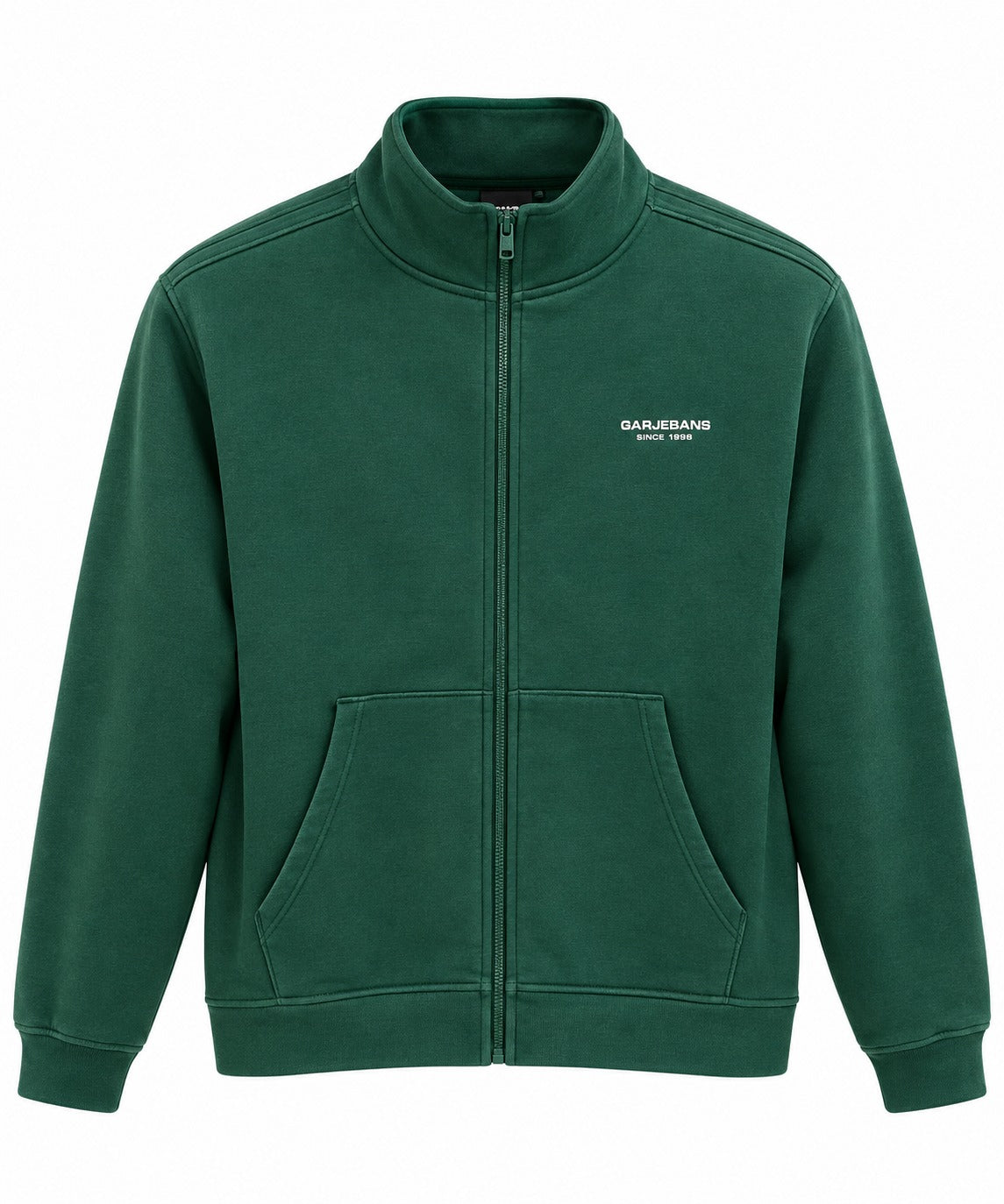 Gas Mock neck hood Forest green