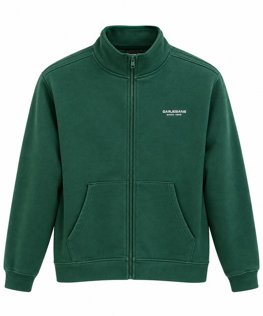 Gas Mock neck hood Forest green
